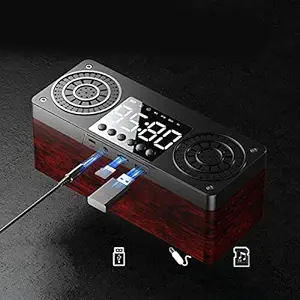 THE STYLE SUTRA Bluetooth Portable Wooden Soundbar Audio Player for Home Office Computer Red Wood Grain | Consumer Electronics | Portable Audio & Headphones | Audio Docks & Mini Speakers