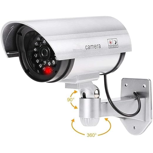 Fake Outdoor Security Camera with Flash Light