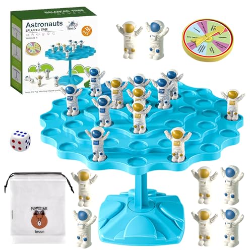 JOKILY Jeu d'équilibre - Jeu de société - Balance de grenouille - Jeu de société d'équilibre astronaute - Jouet éducatif pour enfants à partir de 3 ans...