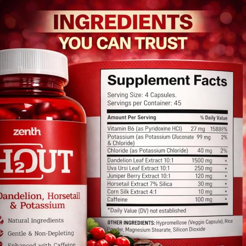 ZENTH H2OUT Natural Diuretic Supplement