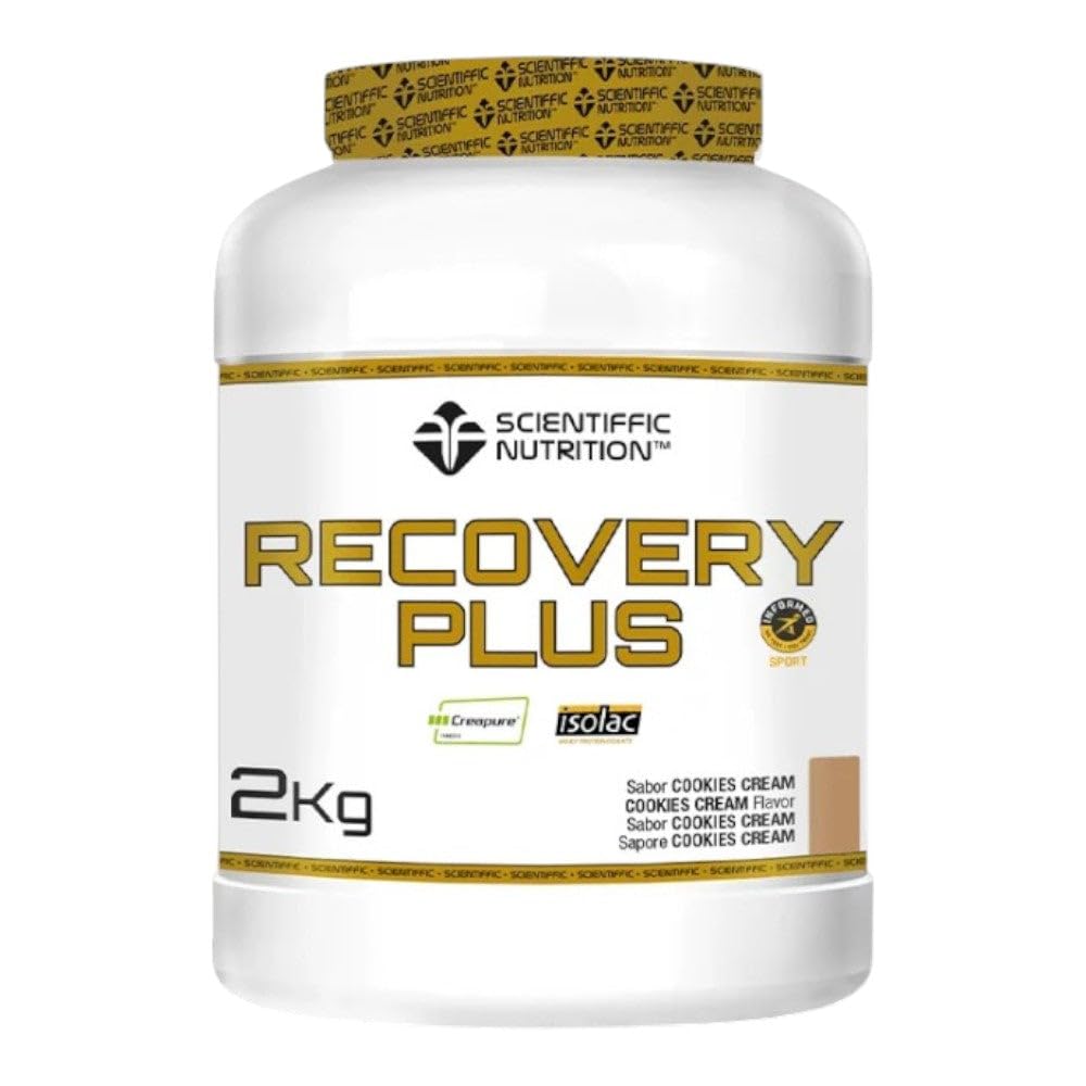Scientiffic Nutrition - Recovery Plus, Bebida Post Entreno, Recuperador Muscular con Carbohidratos, Proteina, Creatinna y Electrolitos, en Polvo, Sin Gluten - 2Kg
