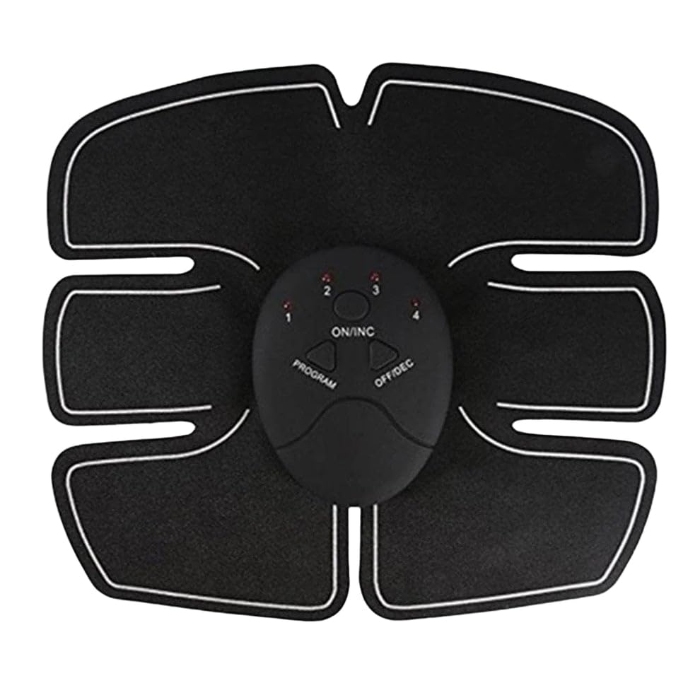 Wireless EMS ABS Stimulator Belt | Abdominal Muscle Toning Device | Portable Fitness Trainer with Electrical Muscle Stimulation | Lightweight Core Training Equipment | Battery Operated-image-48
