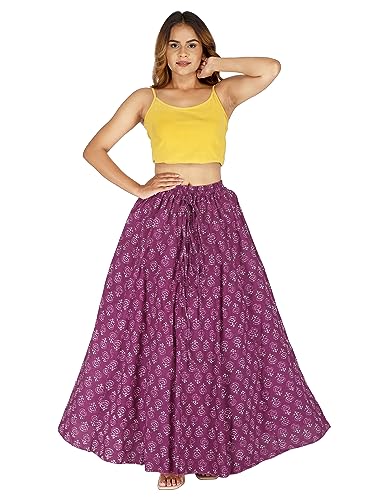 Image of Sttoffa Cotton Printed Women Wear Maxi Long Skirt 40 inch inch Full Length
