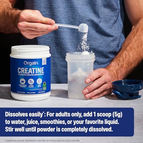 Orgain Creatine Monohydrate Micronized Powder 100 Servings, Unflavored — view 5