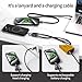 YOOVEI Universal Phone Lanyard,With USB C to USB C Cable Multifuctional Universal Crossbody Cell Phone Lanyards,Crossbody Strap for iPhone 15/16/Pro/Pro Max and Most Smartphones,Black