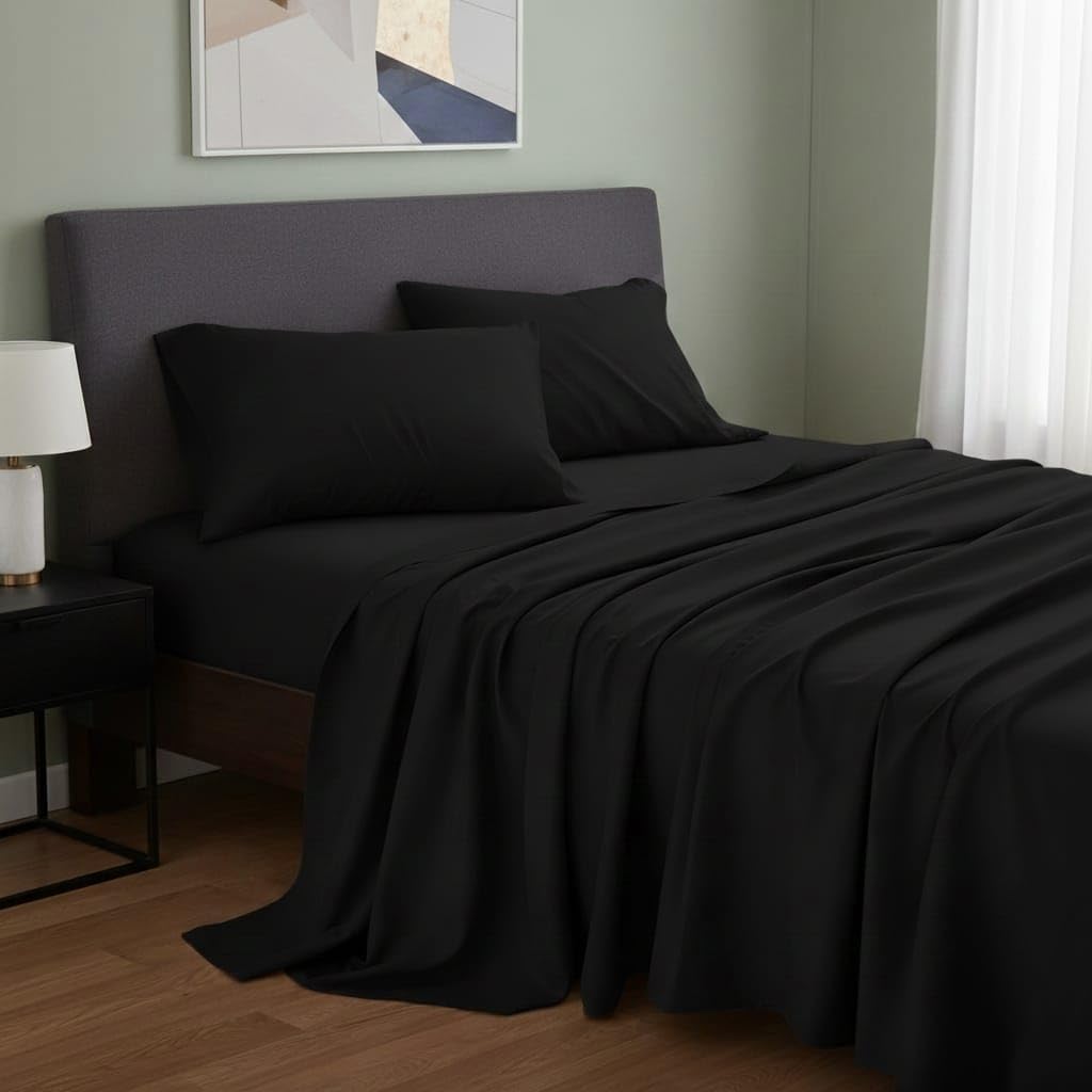 Pro Home Double Flat Sheet Thermal Flannelette 200 Thread Count,100% Brushed Cotton, Premium Hotel Quality Ultra Soft Luxury Bedding Sheet Wrinkle, Stain & Fade Resistant Top Sheet