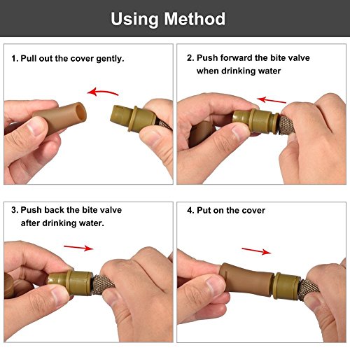 image for Iwalouges 3 Liter Tactical Hydration Pack Bladder Water Bag Pouch Back