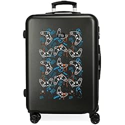Maletas Galaxia Roll Road Roll Road Gamers Maleta mediana Negro 46x65x23 cms Rígida ABS Cierre de combinación lateral 56 3 kgs 4 Ruedas dobles
