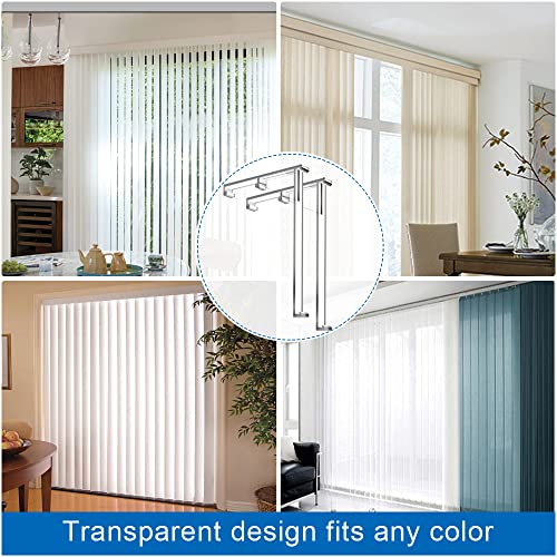 image for lofrcin 3.5 Inch Valance Clips - Clear Vertical Blind Valance Clip, Hi