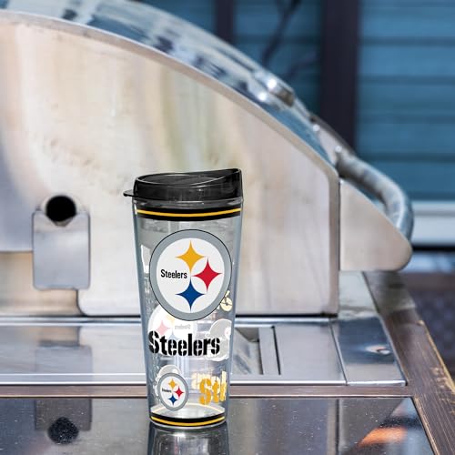 Image of Rico Industries NFL Football Pittsburgh Steelers Double Wall 20oz Tritan Tumbler