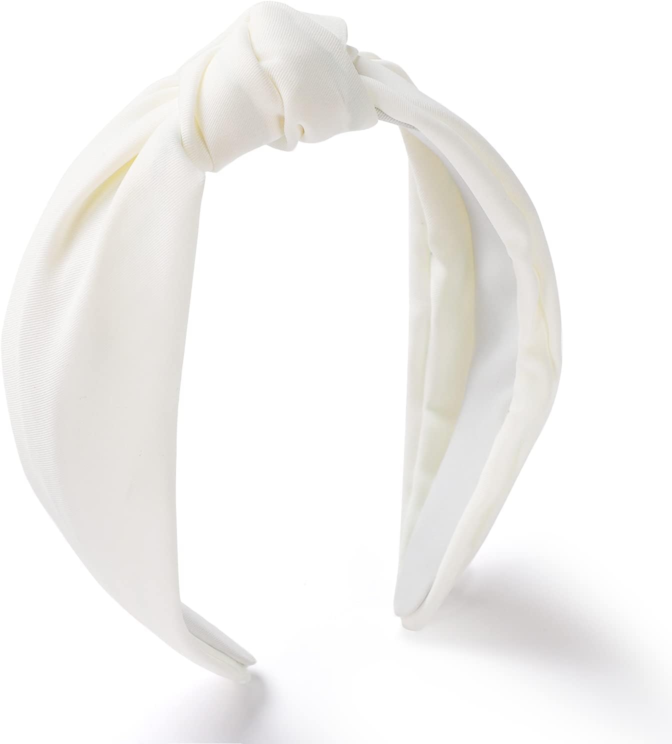 Etercycle Headband for Women, Knotted Wide Headband, Yoga Hair Band Fashion Elastic Hair Accessories for Women (White)
