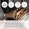 Luna Sundara Palo Santo Charm Bracelet Handmade in Peru Highly Aromatic and Spiritually Cleansing (Palo Santo Medium) #3
