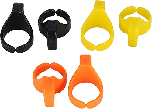 Miniatura 6 de plplaaoo Herramienta de corte de dedal de plástico 6 piezasjuego de cuchillas de dedo de anillo cortador de hilo dedal de costura para el hogar