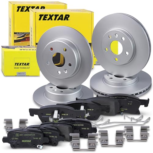 TEXTAR Bremsscheiben +Bremsbeläge vorne+hinten 41242588