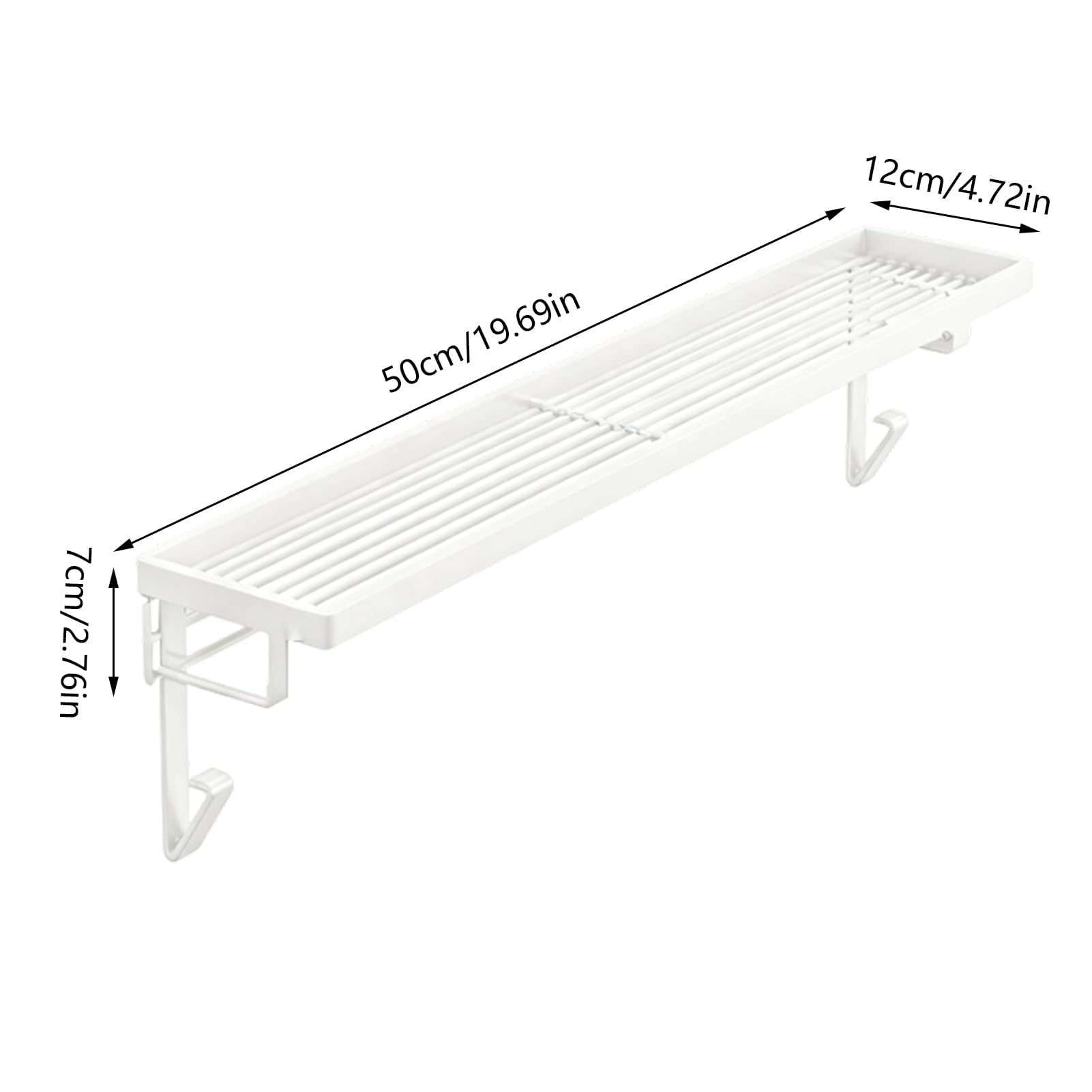 Mensola per termosifone, in metallo, resistente al calore, 50 x 12 x 7 cm, per la casa, la cucina, il soggiorno, gli accessori per termosifoni