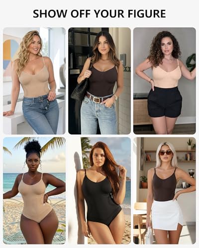 POSESHE Women's Shapewear Bodysuit with Code PPZ9D3OC - Image 4