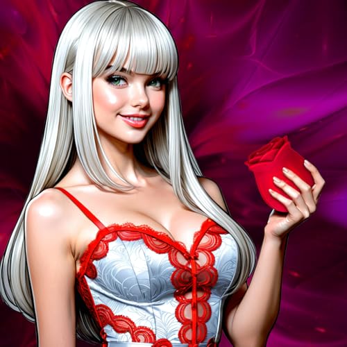 Image of Rose Toy - Sucking Vibrator Clitoral Stimulator with Air Pulse & Vibration, Sex Toy for Women, Rechargeable Adult Toy for Female Pleasure & Self Care, Red
