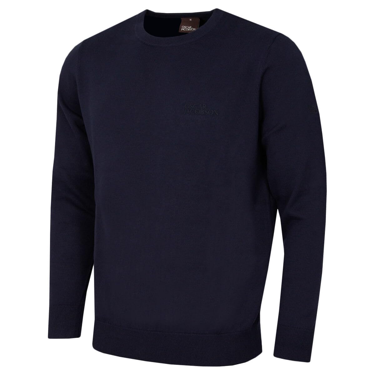 Oscar Jacobson Mens Westfield Crew Neck Sweater - Navy - XXL