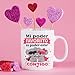 Imagen de MUGFFINS taza regalo novia y novio con frase Mi poder favorito es poder estar contigo en Español