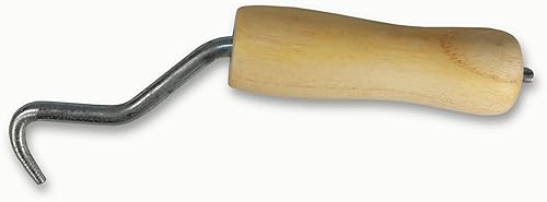 WOLF - Herramienta manual para atar atar con gancho de acero giratorio suave y mango de madera contorneada, 7 pulgadas, torcedor de alambre de