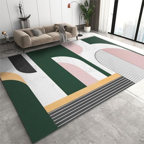 NEYTIIR Alfombra Moderno Geométrico - Diseño Moderno De Salón Pelo Corto - Alfombras Diseño Minimalista - Alfombra De Matrimonio, Dormitorio(Pattern8,80x150cm)