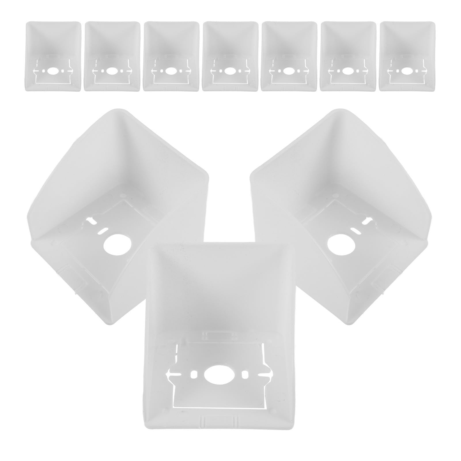 Cubierta para enchufe exterior COHEALI de plástico blanco resistente al agua para baño, 10 uds