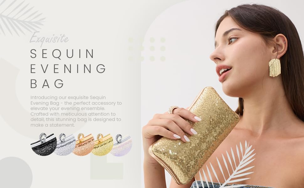 Image of Fashion Women's Evening Bags, Gold Silk Luxury Handbags with Chain Stylish Purses for Wedding Party