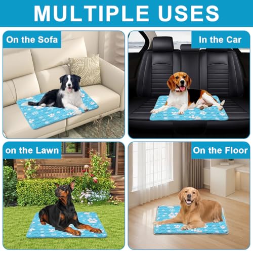 Kühlmatte Hund Katze - 100x70 cm - Kühlmatte für Hunde Katzen, Kühldecke Hund Katze, Selbstkühlende Hundematte, Selbstkühlende Matte für Haustiere, Sommer Kühlkissen für Drinnen, Draußen, Auto, A, XL