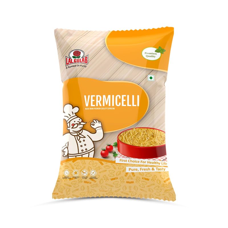 Lal Gulab Vermicelli (Sevai) - 450 g | Made with Durum Wheat Semolina - No Maida, No Preservative, Easy to Digest | Diabetic Friendly | Rich in Fibre, Iron | Healthy Breakfast (Pack of 1) (B0CMQMF7D2) Amazon Price History, Amazon Price Tracker