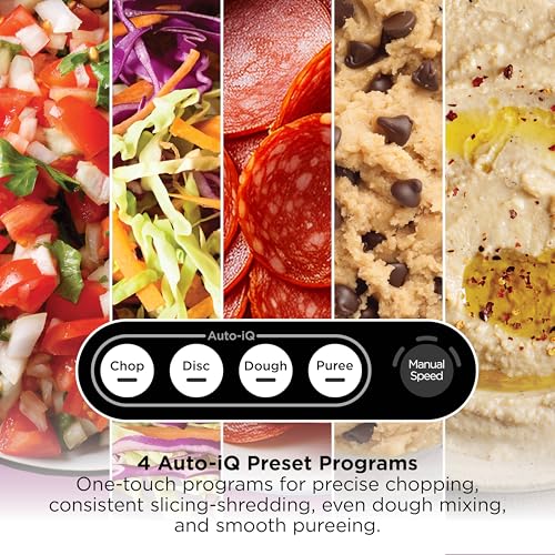 Ninja PrecisionPro 2.1L Food Processor, 4 Auto Presets and Manual Settings, Make Pizza and Bread Dough, Slice Vegetables and More, Dishwasher Safe Parts, Black BZ651UK - Image 4