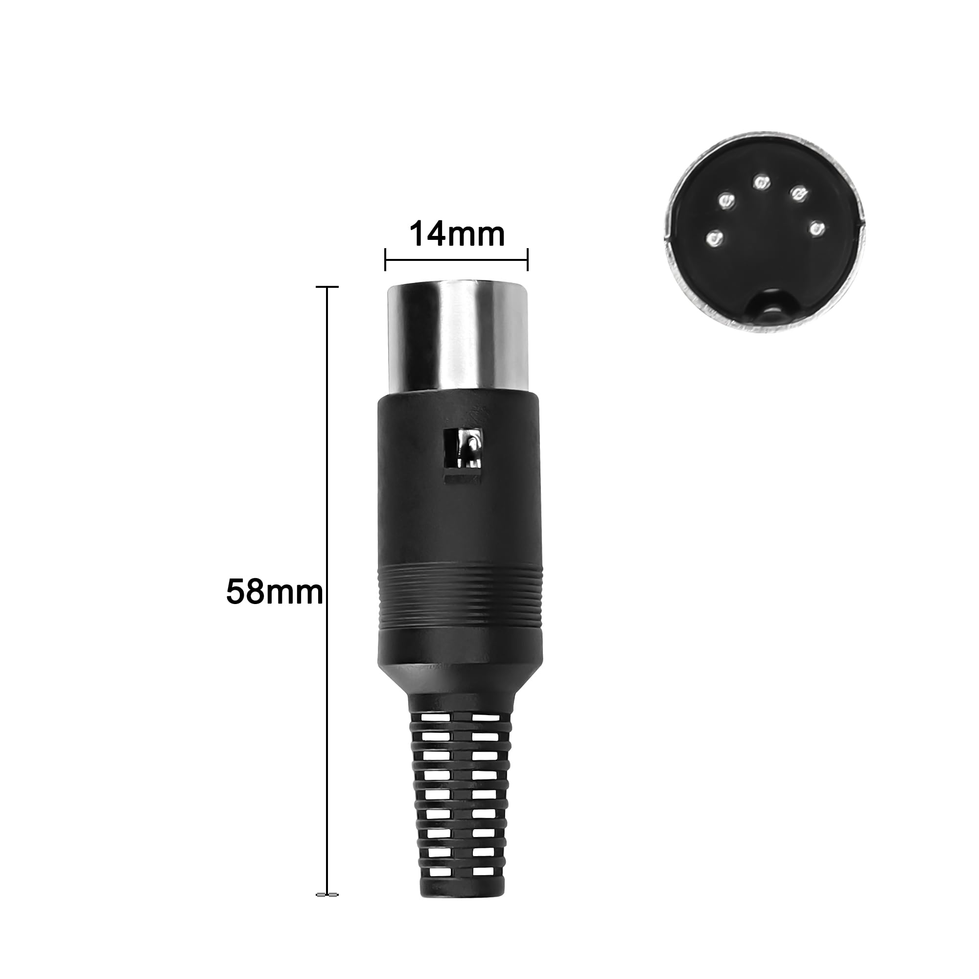 Cavo MIDI DIN 5 Pin - Per Tastiere, Controller E Strumenti Musicali, 1 Metro Nero