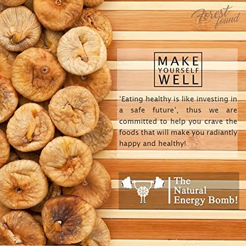 Image of Forest Found Dried Figs (Anjeer) - Fat-Free, Gluten-Free, High in Calcium & Iron, Natural Sweetness, Ideal for Healthy Snacks, Baking, and Indian Sweets (400g)
