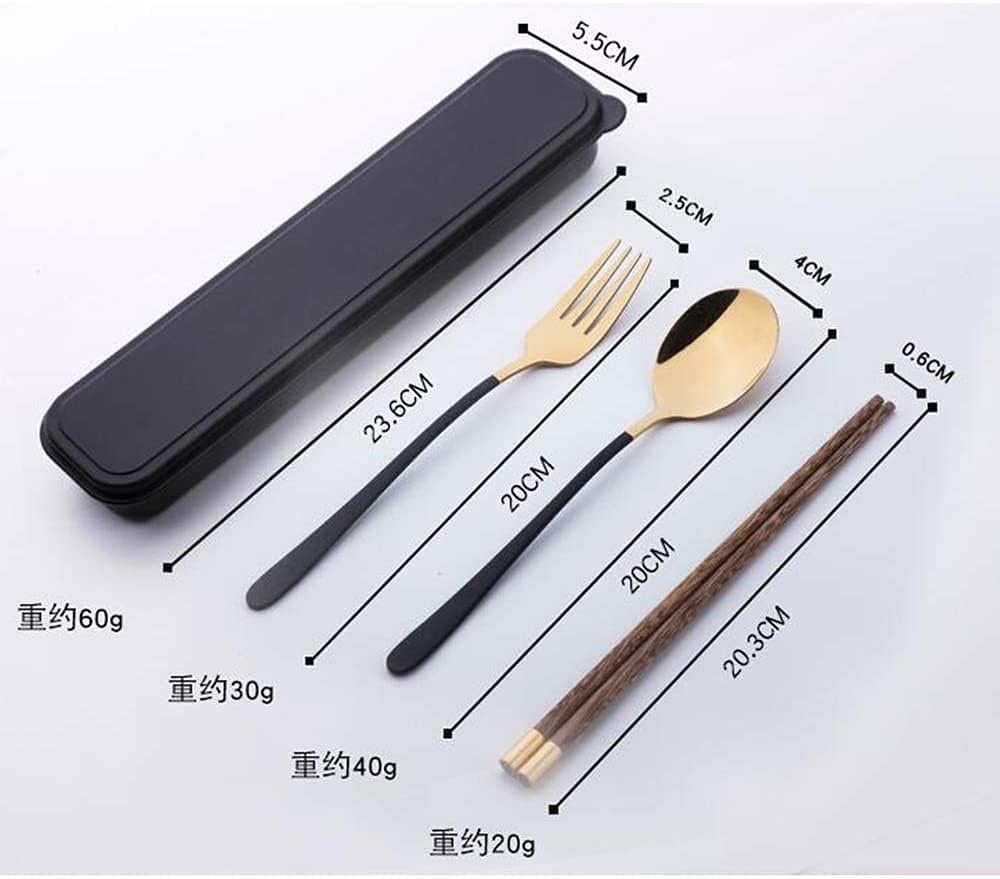 baguettes japonaises cooking chopsticks Baguettes réutilisables antidérapantes, ensemble de cuillères pour lave-vaisselle, boîte de rangement pour fourchettes, ensemble de trois pièces
