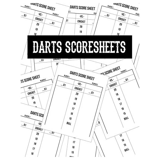 Darts Score Sheets: Score Cards for Dart Players | Scoring Pad Notebook | Score Record Keeper Book | Game Record Journal | Cricket or 501/301 Scoring | 8.5" x 11" - 100 Pages