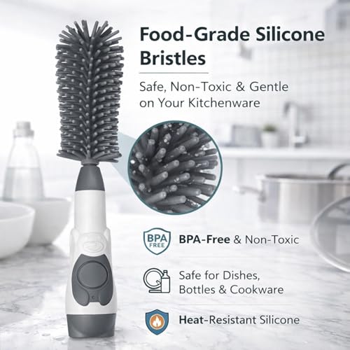 Image of Soap Dispensing Brush Cleaner for Kitchenware, 2 Pack