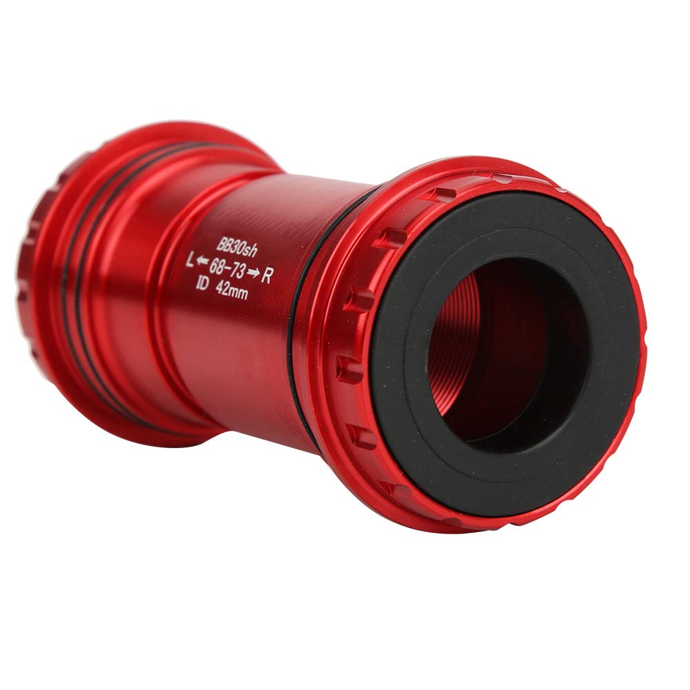 Bikes Bottom Bracket, BB30 Alloy Bike Integrated Thread Screw In Locking Bearing Bottom Bracket Crankset Bicycle Accessory (Red)