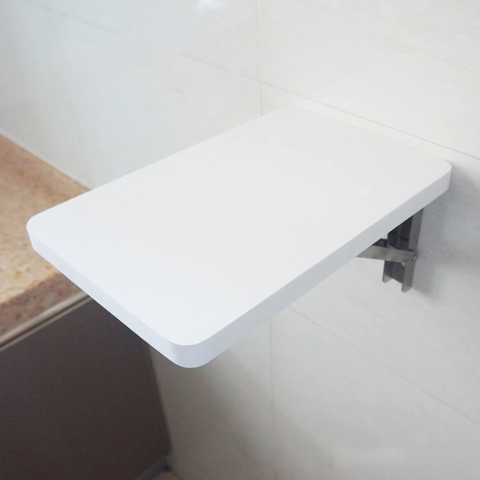 Mesa abatible de Pared, Blanca 40cm 50cm 60cm 70cm 80cm | Estaciones de Trabajo para computadora Mesa de Pared Mesas de Comedor Plegables para Cocina Escritorio Plegable, Soportes de Madera