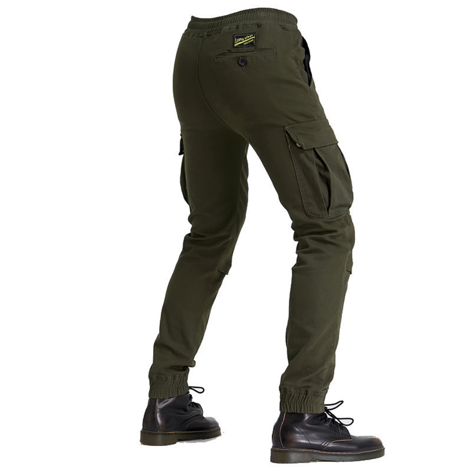 Jeans Da Moto Da Uomini E Donne Pantaloni Protettivi Da Moto Pantaloni In Denim Rinforzati Foderati Protettivi Approvati CE Rimovibili Corazzati Denim Modern-Fit (Verde,3XL)