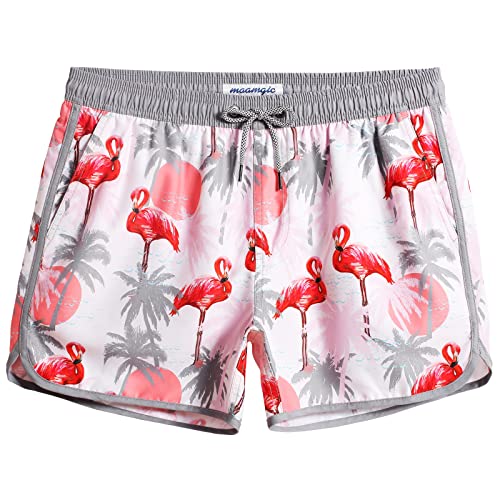 Image of maamgic Mens Boys Short 80s 90s Vintage Swim Trunks with Mesh Lining Quick Dry Swim Suits Board Shorts