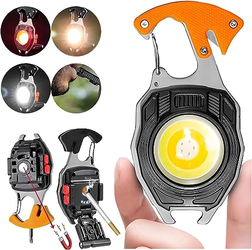 EBILUN Porte-clés Multifonction Lampe De Poche LED Petite Lampe De Poche Cob Petites Lampes De...