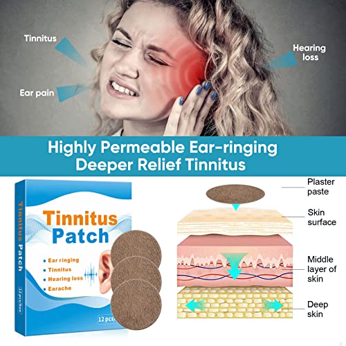 Tinnitus Relief For Ringing Ears, 24Pcs Natural Herbal Tinnitus Relief Patches For Hearing Loss, Effectively Improves Hearing And Relieves Discomfort #TOP3