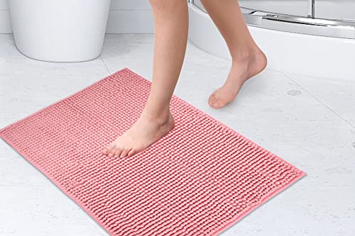 Emma Barclay Noodle Soft Touch Non-Slip Bathroom Rug in Pink - Shower Mat 40x60cm, 40 x 60 cm (Rectangular)