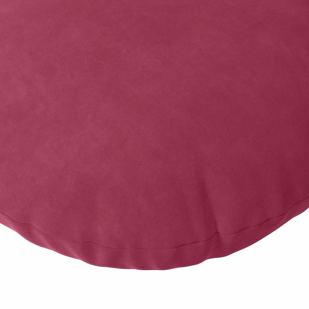 Juego de 2 cojines para el suelo con relleno de poliéster, para salón y oficina, 80 x 80 x 29 cm, color rojo vino