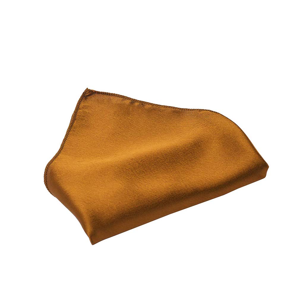 Golden Colour Premium Mens Solid Micro Fiber Silk Satin Pocket Square Wedding Handkerchiefs-image-41