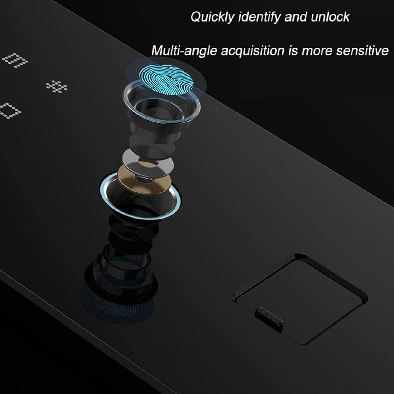 strongbox Safe and Fireproof Waterproof Safe Digital Security Home Fingerprint Password Safes Remote Alarm Instant Message Reminder Protect Cash Documents Jewelry Valuables n
