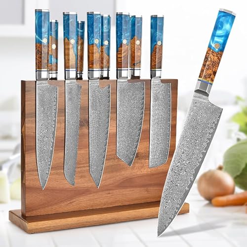 Set Cuchillos Cocina 9 Piezas Acero Aleado