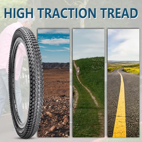 Simeiqi 2 Pack Bike Tires And Tubes For Kids 20 Inchx1.95 Inch Compatible With 20 Inchx1.75 Inch/1.95 Inch Replacement Bike Tires For Pavement Trail Hybrid Bicycles thumb #3