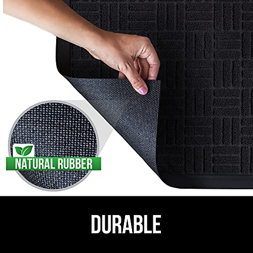 Gorilla Grip All-Season Doormat And Magnetic Screen Door, Doormat Size 17X29 In Black Maze, Screen Door Size 38X82, Heavy Duty Mesh, Self Sealing Magnets, 2 Item Bundle #TOP29