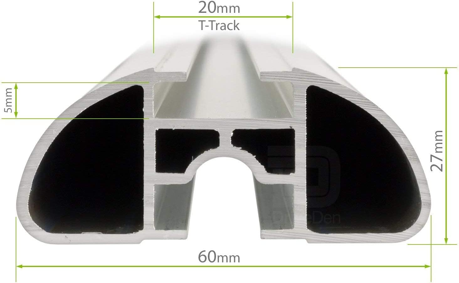 Farad-Barre portatutto ALU compatibile con Toyota Yaris (Xp130) 5 porte anno 2011-2020 con tetto liscio