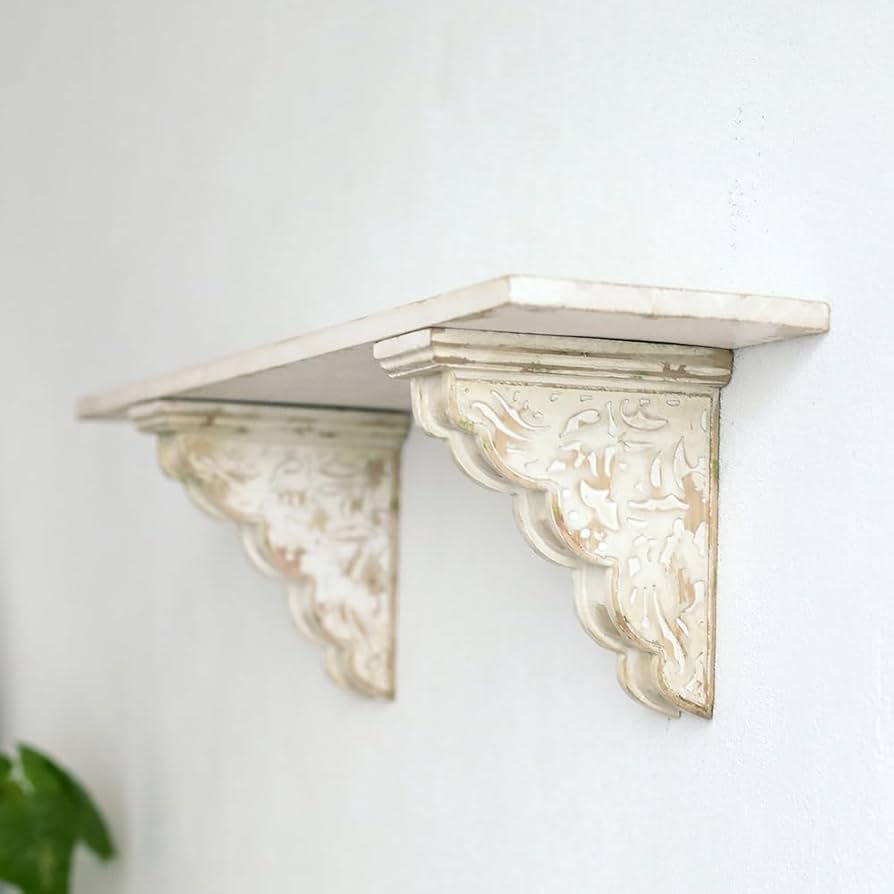 Hemobllo Small Corbels 2 Pcs Vintage Corbels European Style Carved